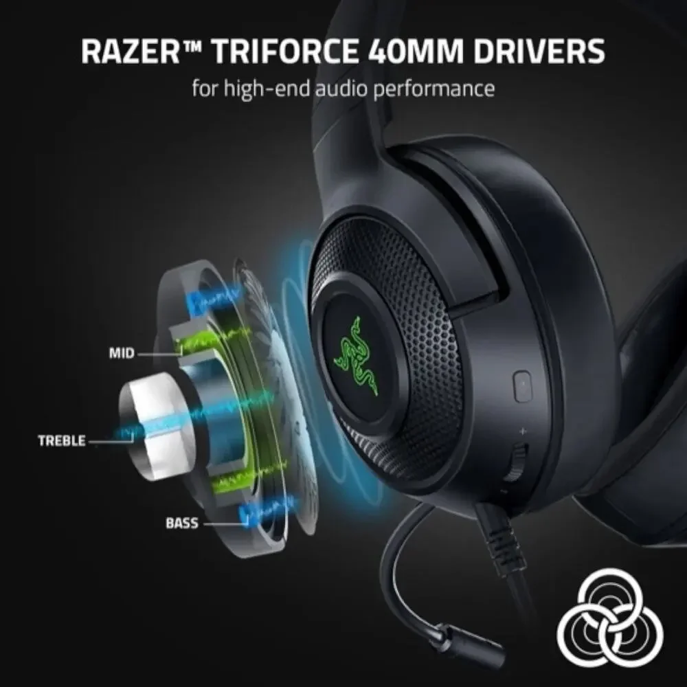 Razer Kraken‎ V3 X Wired USB PC Gaming Headset | Black on Black | NEW/NIB!!